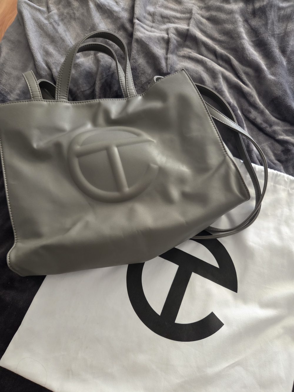 Telfar Grey Medium Shopping Bag Tote